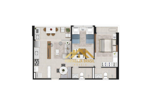 Imagem Imóvel com 1 Quarto à Venda, 59 m² em Meireles - Fortaleza Imagem Imóvel com 1 Quarto à Venda, 59 m² em Meireles - Fortaleza