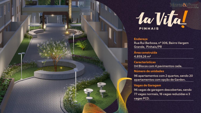 Imagem Apartamento com 2 Quartos à Venda, 45 m² em Vargem Grande - Pinhais