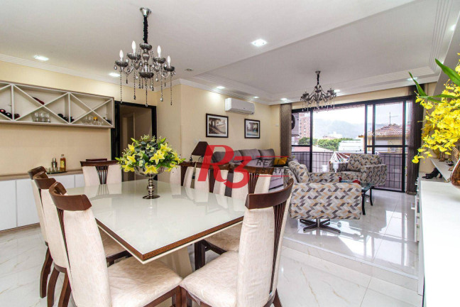 Apartamento com 3 Quartos à Venda, 121 m² em Campo Grande - Santos