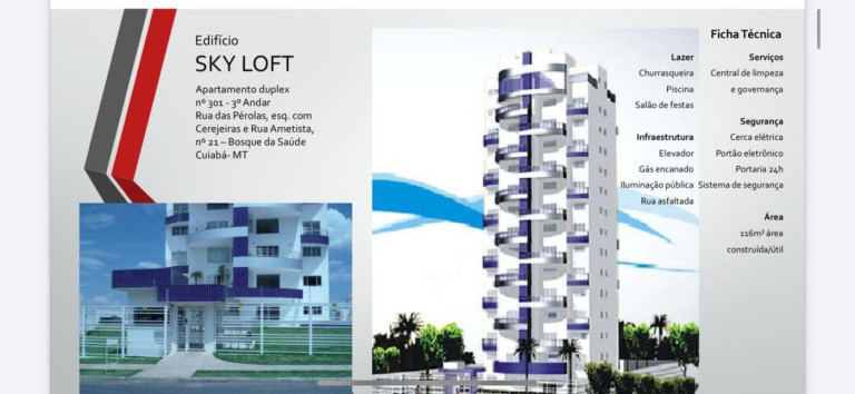 Imagem Apartamento com 1 Quarto à Venda, 116 m² em Bosque Da Saúde - Cuiabá Imagem Apartamento com 1 Quarto à Venda, 116 m² em Bosque Da Saúde - Cuiabá