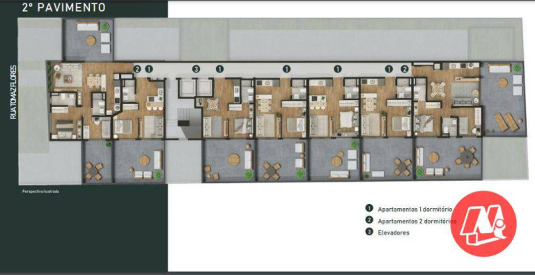 Imagem Apartamento com 1 Quarto à Venda, 90 m² em Bom Fim - Porto Alegre