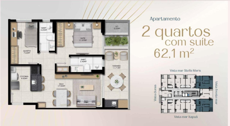 Imagem Apartamento com 2 Quartos à Venda, 62 m² em Itapuã - Salvador Imagem Apartamento com 2 Quartos à Venda, 62 m² em Itapuã - Salvador