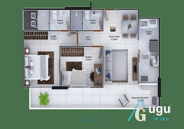 Imagem Apartamento com 2 Quartos à Venda, 65 m² em Centro - Guarapari