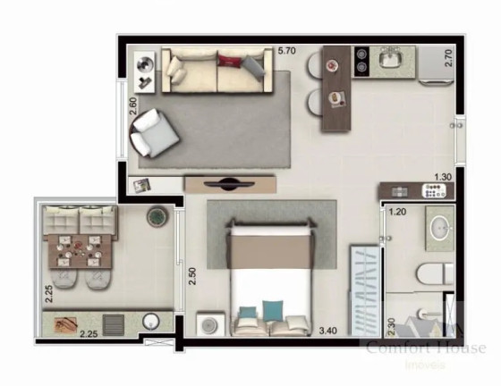 Imagem Apartamento com 1 Quarto à Venda, 36 m² em Rudge Ramos - São Bernardo Do Campo
