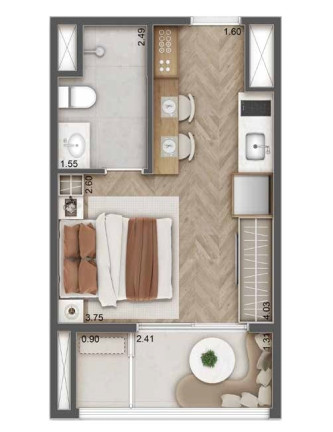 Imagem Apartamento com 1 Quarto à Venda, 31 m² em Jardim Das Acácias - São Paulo