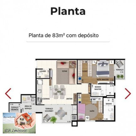 Imagem Apartamento com 2 Quartos à Venda, 103 m² em Vila Scarpelli - Santo André