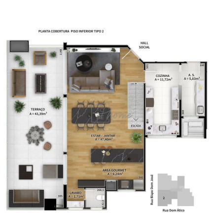 Imagem Cobertura com 3 Quartos à Venda, 165 m² em Batel - Curitiba