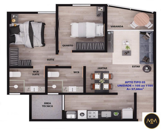 Imagem Apartamento com 2 Quartos à Venda, 57 m² em Manaíra - João Pessoa Imagem Apartamento com 2 Quartos à Venda, 57 m² em Manaíra - João Pessoa