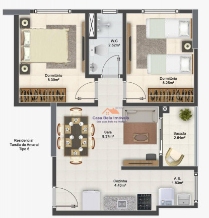 Imagem Apartamento com 2 Quartos à Venda, 46 m² em Aviação - Praia Grande Imagem Apartamento com 2 Quartos à Venda, 46 m² em Aviação - Praia Grande