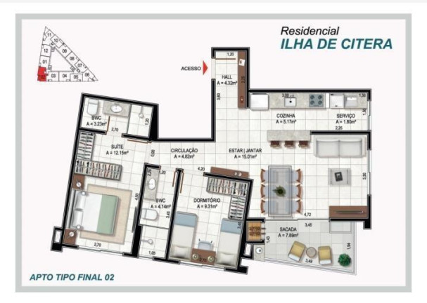 Imagem Apartamento com 3 Quartos à Venda, 6.400 m² em Ingleses Norte - Florianópolis