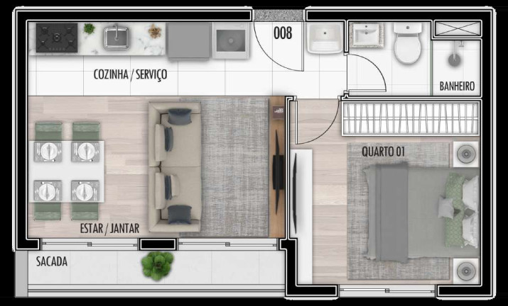 Imagem Apartamento com 2 Quartos à Venda, 54 m² em Santa Cândida - Curitiba Imagem Apartamento com 2 Quartos à Venda, 54 m² em Santa Cândida - Curitiba