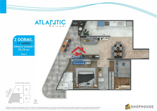 Imagem Apartamento com 2 Quartos à Venda, 75 m² em Maracanã - Praia Grande Imagem Apartamento com 2 Quartos à Venda, 75 m² em Maracanã - Praia Grande