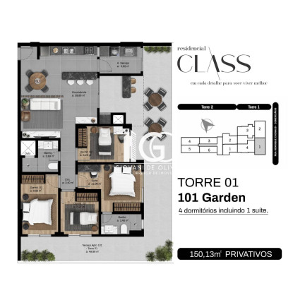 Imagem Apartamento com 4 Quartos à Venda, 150 m² em Comerciário - Criciúma