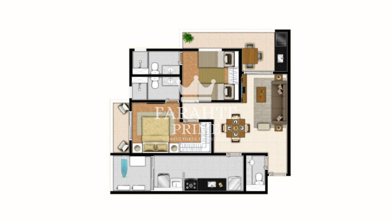 Imagem Apartamento com 2 Quartos à Venda, 72 m² em Boqueirão - Santos Imagem Apartamento com 2 Quartos à Venda, 72 m² em Boqueirão - Santos