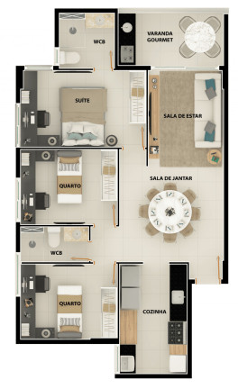Imagem Apartamento com 3 Quartos à Venda, 82 m² em Manaíra - João Pessoa Imagem Apartamento com 3 Quartos à Venda, 82 m² em Manaíra - João Pessoa