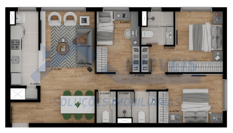 Imagem Imóvel com 1 Quarto à Venda, 46 m² em Passo Da Areia - Porto Alegre
