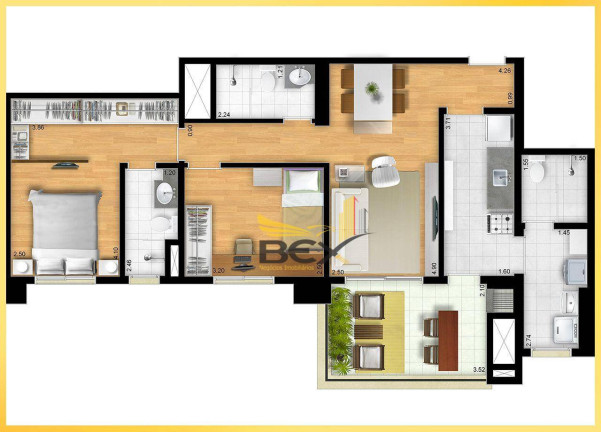 Imagem Apartamento com 2 Quartos à Venda, 76 m² em Jardim Tupanci - Barueri