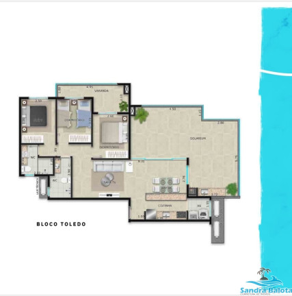 Imagem Apartamento com 2 Quartos à Venda, 70 m² em Praia Grande - Ubatuba