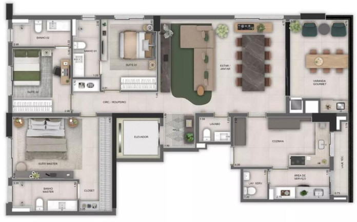 Imagem Apartamento com 4 Quartos à Venda, 217 m² em Setor Marista - Goiânia