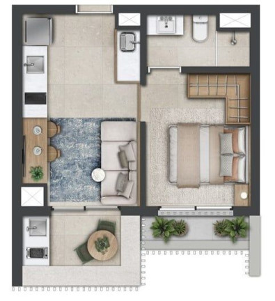 Imagem Apartamento com 1 Quarto à Venda, 35 m² em Moema - São Paulo