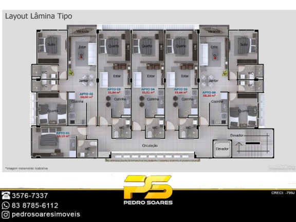 Imagem Apartamento com 2 Quartos à Venda, 32 m² em Intermares - Cabedelo