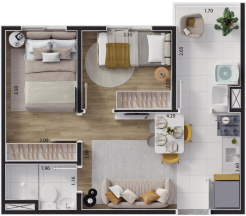 Imagem Imóvel com 2 Quartos à Venda, 33 m² em Guaianases - São Paulo