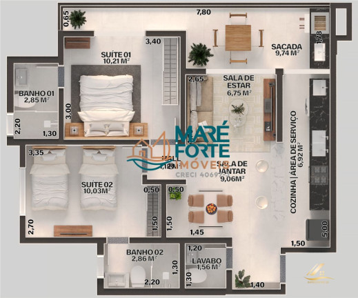 Imagem Apartamento com 2 Quartos à Venda, 73 m² em Martim De Sa - Caraguatatuba Imagem Apartamento com 2 Quartos à Venda, 73 m² em Martim De Sa - Caraguatatuba