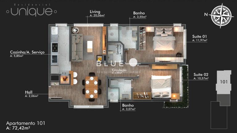Imagem Apartamento com 2 Quartos à Venda, 74 m² em Floresta - Gramado
