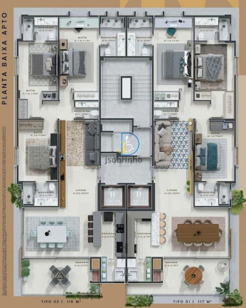 Imagem Apartamento com 3 Quartos à Venda, 117 m² em Itapema Imagem Apartamento com 3 Quartos à Venda, 117 m² em Itapema
