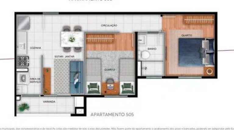 Imagem Apartamento com 2 Quartos à Venda, 44 m² em Vila Nery - São Carlos