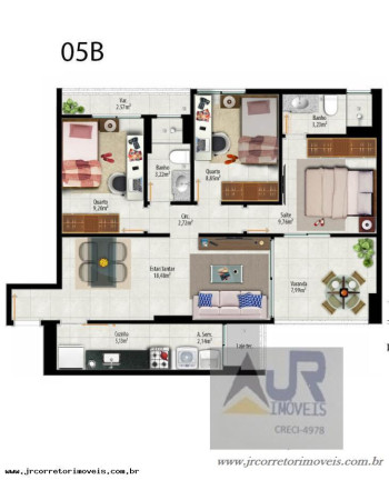 Foto do imóvel Apartamento com 3 Quartos à Venda, 85 m² em Praia Itaparica - Vila Velha