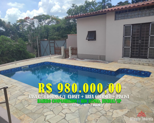 Imóvel com 4 Quartos à Venda, 1.065 m² em Rio Acima - Jundiaí