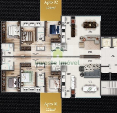 Imagem Apartamento com 3 Quartos à Venda, 124 m² em Centro - Balneário Piçarras