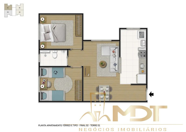 Imagem Apartamento com 2 Quartos à Venda, 47 m² em Borba Gato - Sabará