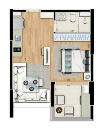 Imagem Cobertura com 1 Quarto à Venda, 62 m² em Jardim Do Mar - São Bernardo Do Campo