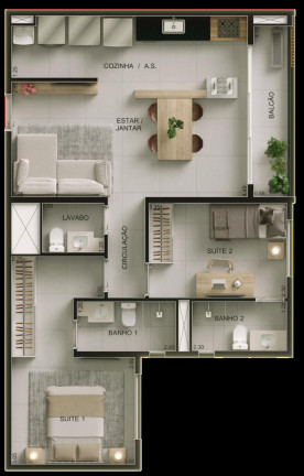Imagem Apartamento com 2 Quartos à Venda, 68 m² em Setor Bueno - Goiânia Imagem Apartamento com 2 Quartos à Venda, 68 m² em Setor Bueno - Goiânia