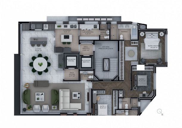 Imagem Cobertura com 4 Quartos à Venda, 412 m² em Bela Vista - Porto Alegre