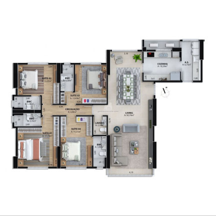 Imagem Apartamento com 4 Quartos à Venda, 221 m² em Centro - Balneário Camboriú