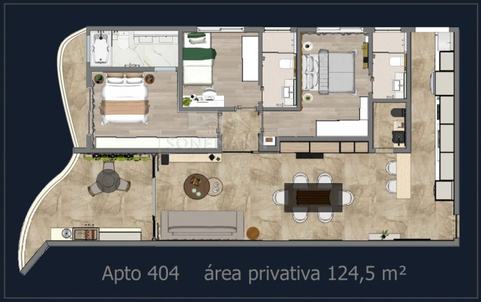 Imagem Apartamento com 3 Quartos à Venda, 124 m² em Coqueiros - Florianópolis Imagem Apartamento com 3 Quartos à Venda, 124 m² em Coqueiros - Florianópolis