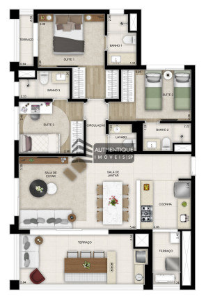 Imagem Apartamento com 3 Quartos à Venda, 103 m² em Brooklin - São Paulo