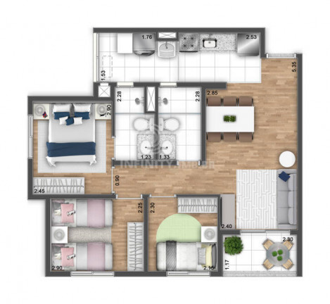 Imagem Apartamento com 3 Quartos à Venda, 58 m² em Interlagos - São Paulo