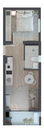 Imagem Apartamento com 1 Quarto à Venda, 33 m² em Portão - Curitiba Imagem Apartamento com 1 Quarto à Venda, 33 m² em Portão - Curitiba