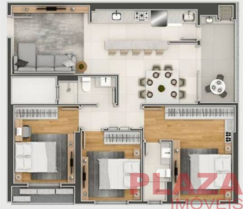 Imagem Apartamento com 2 Quartos à Venda, 73 m² em Tabuleiro - Camboriú