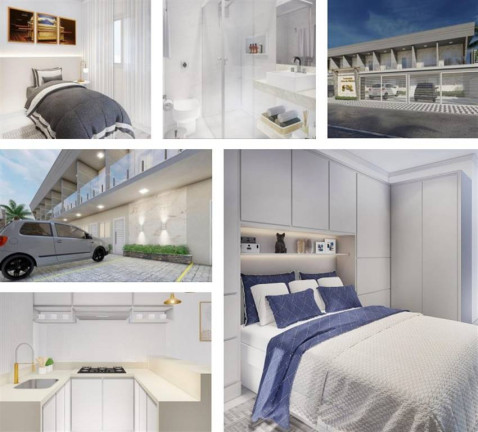 Imagem Casa de Condomínio com 2 Quartos à Venda, 61 m² em Mirim - Praia Grande Imagem Casa de Condomínio com 2 Quartos à Venda, 61 m² em Mirim - Praia Grande