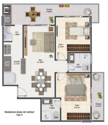 Imagem Apartamento com 2 Quartos à Venda, 63 m² em Vila Caicara - Praia Grande Imagem Apartamento com 2 Quartos à Venda, 63 m² em Vila Caicara - Praia Grande