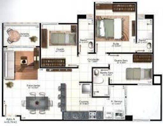 Imagem Apartamento com 3 Quartos à Venda, em Morada Do Sol - Teresina Imagem Apartamento com 3 Quartos à Venda, em Morada Do Sol - Teresina