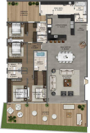 Imagem Apartamento com 4 Quartos à Venda, 374 m² em Torres - Torres Imagem Apartamento com 4 Quartos à Venda, 374 m² em Torres - Torres