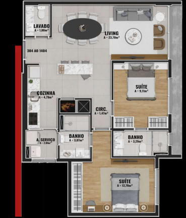 Imagem Apartamento com 2 Quartos à Venda, 61 m² em Jardim Botânico - Porto Alegre