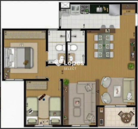 Imagem Apartamento com 2 Quartos à Venda, 66 m² em Condominio Vita Belle - Campinas