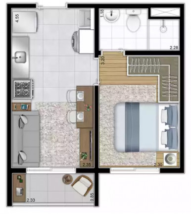 Imagem Apartamento com 1 Quarto à Venda, 27 m² em Chácara Santo Antônio (zona Sul) - São Paulo Imagem Apartamento com 1 Quarto à Venda, 27 m² em Chácara Santo Antônio (zona Sul) - São Paulo
